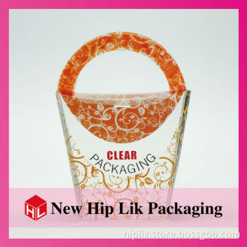 PVC clear plastic handle bag